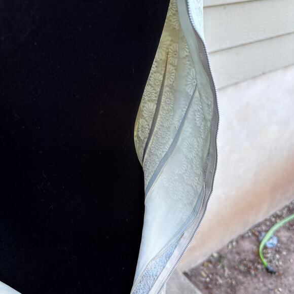 Vintage Silver Metallic starburst embossed back zip dress Monroe inspired - Picture 12 of 16